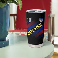Cape Verde Soccer Jersey Style National Pride Tumbler Cup Cabo Verde Football Fans Number 10 Athletic
