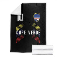 Cabo Verde Football Crest Pride Jersey Style Throw Blanket Cape Verde Soccer Fan Number 10 Athletic