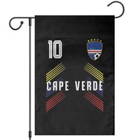 Cabo Verde Football Crest Pride Jersey Style Garden Flag Cape Verde Soccer Fan Number 10 Athletic