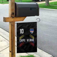 Cabo Verde Football Crest Pride Jersey Style Garden Flag Cape Verde Soccer Fan Number 10 Athletic