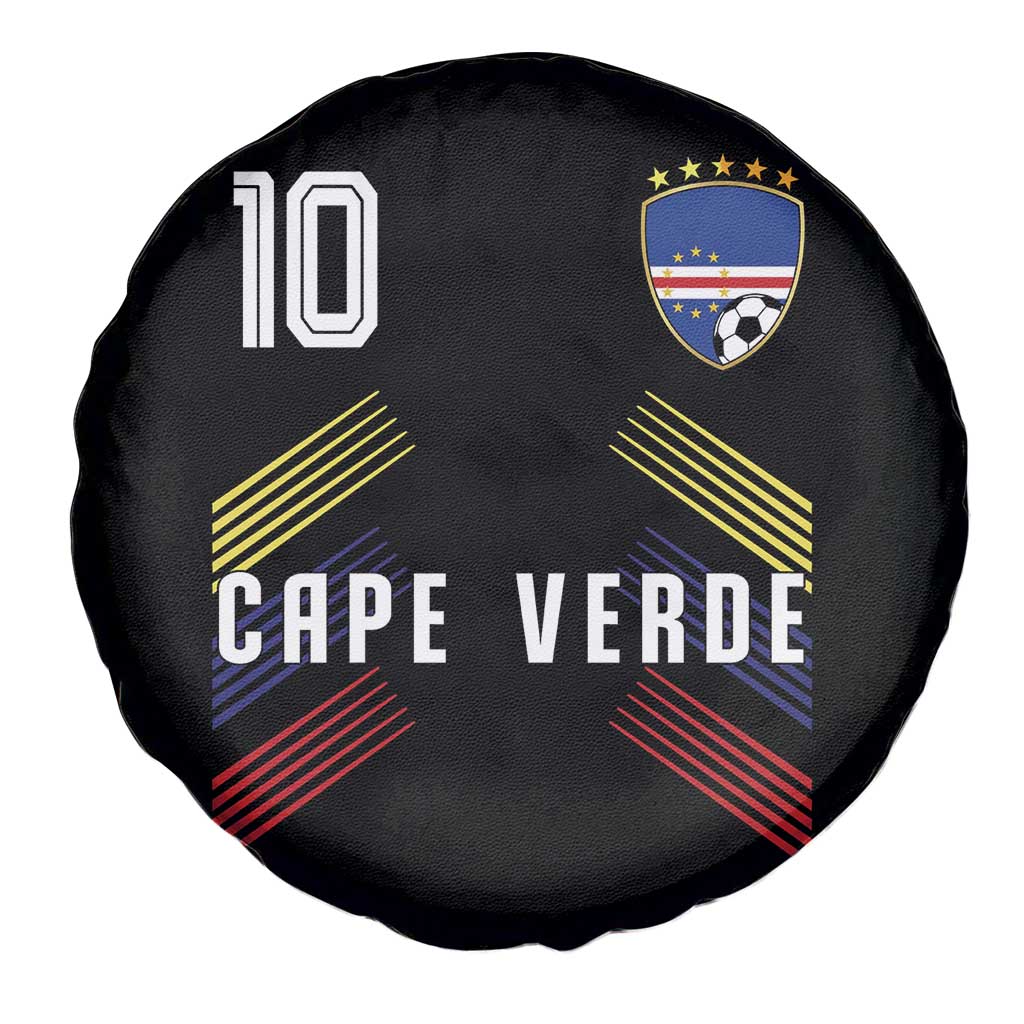 Cabo Verde Football Crest Pride Jersey Style Spare Tire Cover Cape Verde Soccer Fan Number 10 Athletic