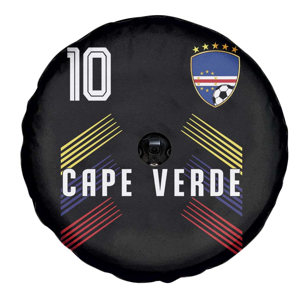 Cabo Verde Football Crest Pride Jersey Style Spare Tire Cover Cape Verde Soccer Fan Number 10 Athletic