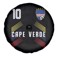 Cabo Verde Football Crest Pride Jersey Style Spare Tire Cover Cape Verde Soccer Fan Number 10 Athletic