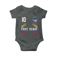 Cabo Verde Football Crest Pride Jersey Style Baby Onesie Cape Verde Soccer Fan Number 10 Athletic