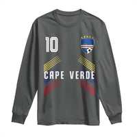 Cabo Verde Football Crest Pride Jersey Style Long Sleeve Shirt Cape Verde Soccer Fan Number 10 Athletic