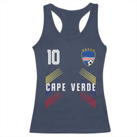 Cabo Verde Football Crest Pride Jersey Style Racerback Tank Top Cape Verde Soccer Fan Number 10 Athletic