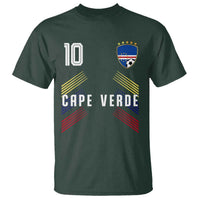 Cabo Verde Football Crest Pride Jersey Style T Shirt Cape Verde Soccer Fan Number 10 Athletic