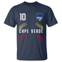 Cabo Verde Football Crest Pride Jersey Style T Shirt Cape Verde Soccer Fan Number 10 Athletic