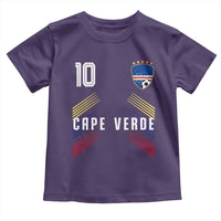 Cabo Verde Football Crest Pride Jersey Style Toddler T Shirt Cape Verde Soccer Fan Number 10 Athletic