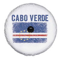 Cabo Verde Distressed Flag National Pride Spare Tire Cover Cape Verde Heritage Pride Retro Grunge Graphic
