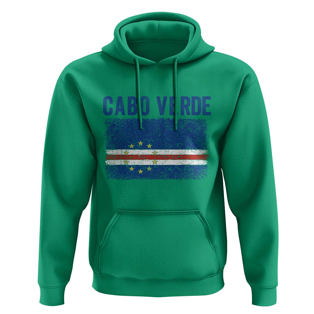 Cabo Verde Distressed Flag National Pride Hoodie Cape Verde Heritage Pride Retro Grunge Graphic