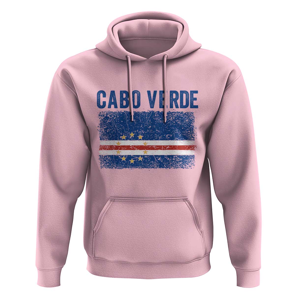 Cabo Verde Distressed Flag National Pride Hoodie Cape Verde Heritage Pride Retro Grunge Graphic