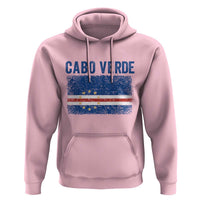 Cabo Verde Distressed Flag National Pride Hoodie Cape Verde Heritage Pride Retro Grunge Graphic
