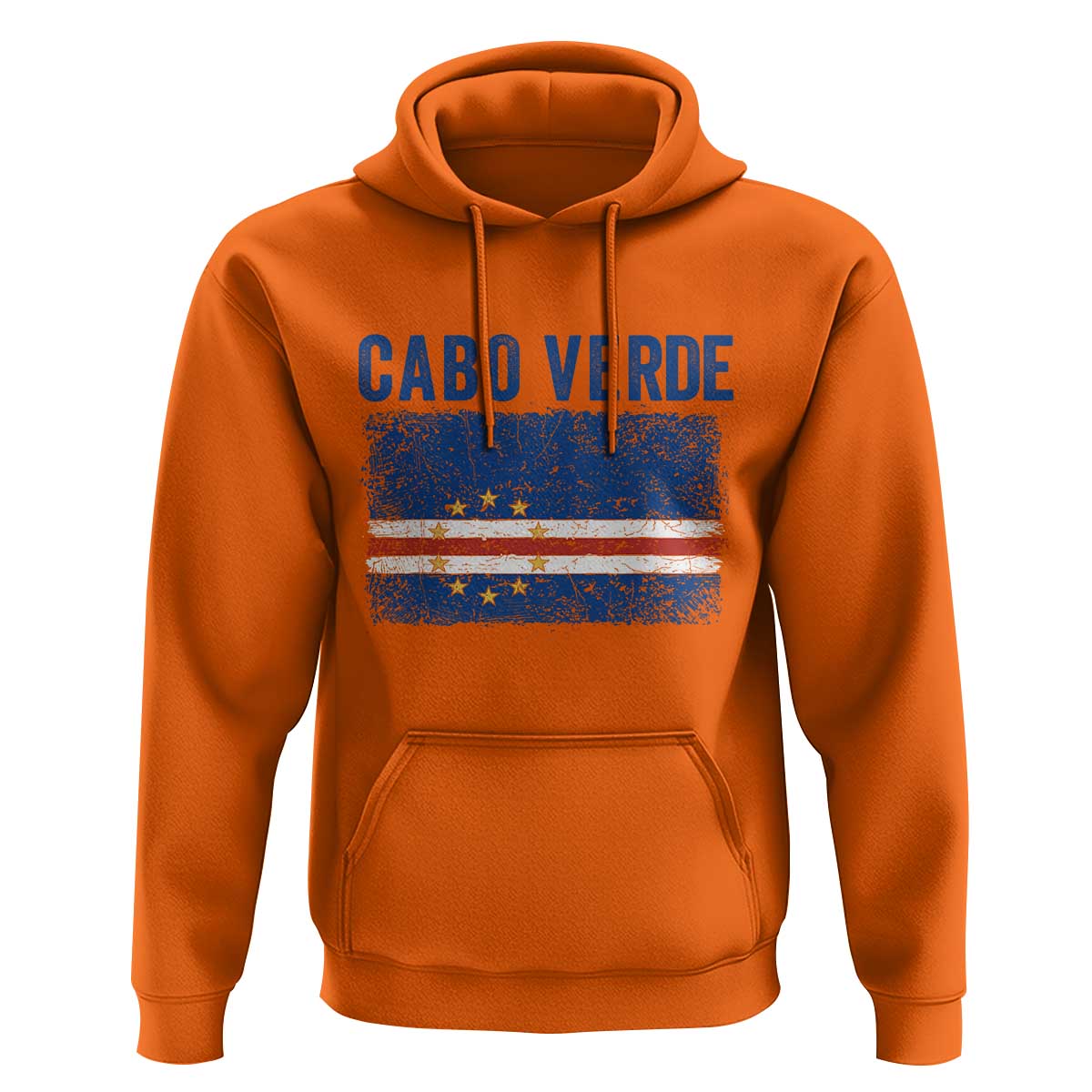 Cabo Verde Distressed Flag National Pride Hoodie Cape Verde Heritage Pride Retro Grunge Graphic