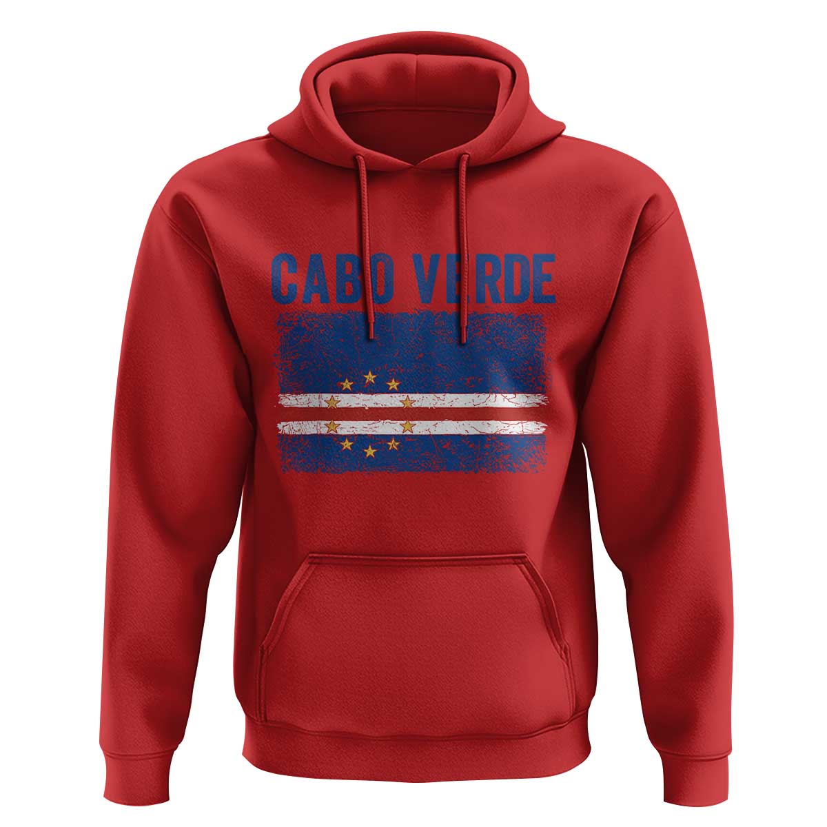 Cabo Verde Distressed Flag National Pride Hoodie Cape Verde Heritage Pride Retro Grunge Graphic