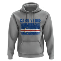 Cabo Verde Distressed Flag National Pride Hoodie Cape Verde Heritage Pride Retro Grunge Graphic