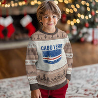 Cabo Verde Distressed Flag National Pride Ugly Christmas Sweater Cape Verde Heritage Pride Retro Grunge Graphic