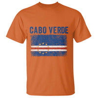 Cabo Verde Distressed Flag National Pride T Shirt Cape Verde Heritage Pride Retro Grunge Graphic