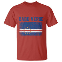Cabo Verde Distressed Flag National Pride T Shirt Cape Verde Heritage Pride Retro Grunge Graphic