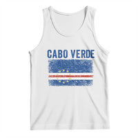 Cabo Verde Distressed Flag National Pride Tank Top Cape Verde Heritage Pride Retro Grunge Graphic