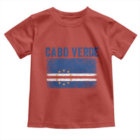 Cabo Verde Distressed Flag National Pride Toddler T Shirt Cape Verde Heritage Pride Retro Grunge Graphic