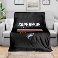 Cape Verde Flag Blue Shark Heritage Throw Blanket Cabo Verde Verdean Pride Soccer Football Fans