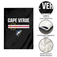 Cape Verde Flag Blue Shark Heritage Garden Flag Cabo Verde Verdean Pride Soccer Football Fans