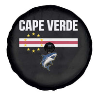 Cape Verde Flag Blue Shark Heritage Spare Tire Cover Cabo Verde Verdean Pride Soccer Football Fans