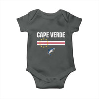 Cape Verde Flag Blue Shark Heritage Baby Onesie Cabo Verde Verdean Pride Soccer Football Fans