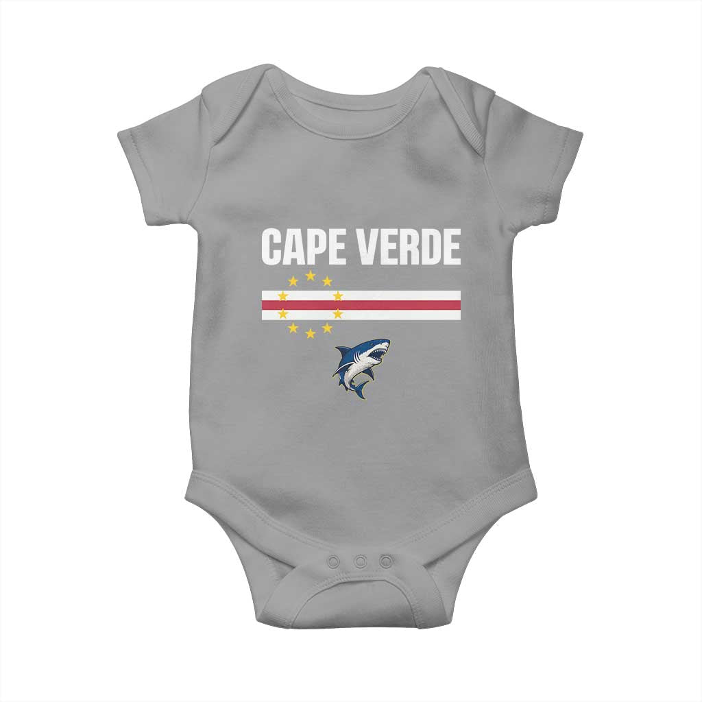 Cape Verde Flag Blue Shark Heritage Baby Onesie Cabo Verde Verdean Pride Soccer Football Fans