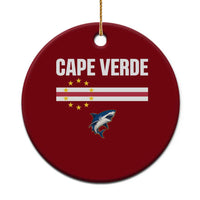 Cape Verde Flag Blue Shark Heritage Ceramic Ornament Cabo Verde Verdean Pride Soccer Football Fans