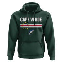 Cape Verde Flag Blue Shark Heritage Hoodie Cabo Verde Verdean Pride Soccer Football Fans