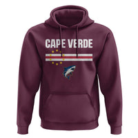 Cape Verde Flag Blue Shark Heritage Hoodie Cabo Verde Verdean Pride Soccer Football Fans