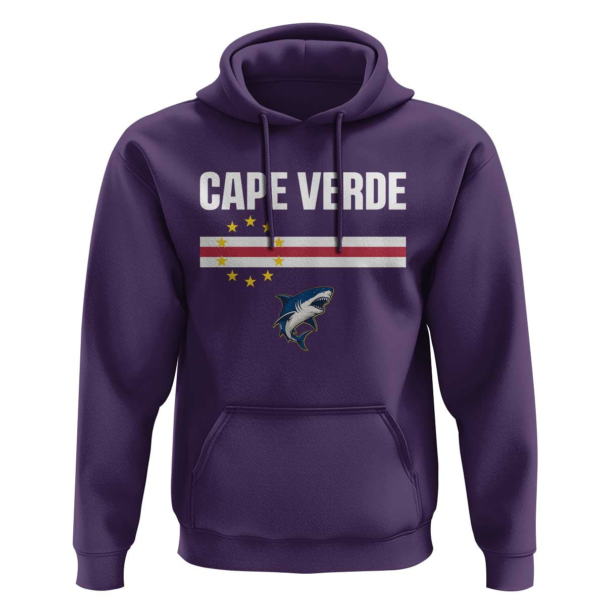 Cape Verde Flag Blue Shark Heritage Hoodie Cabo Verde Verdean Pride Soccer Football Fans