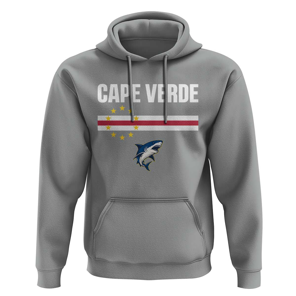 Cape Verde Flag Blue Shark Heritage Hoodie Cabo Verde Verdean Pride Soccer Football Fans