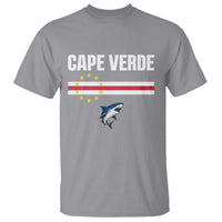 Cape Verde Flag Blue Shark Heritage T Shirt Cabo Verde Verdean Pride Soccer Football Fans