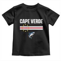 Cape Verde Flag Blue Shark Heritage Toddler T Shirt Cabo Verde Verdean Pride Soccer Football Fans