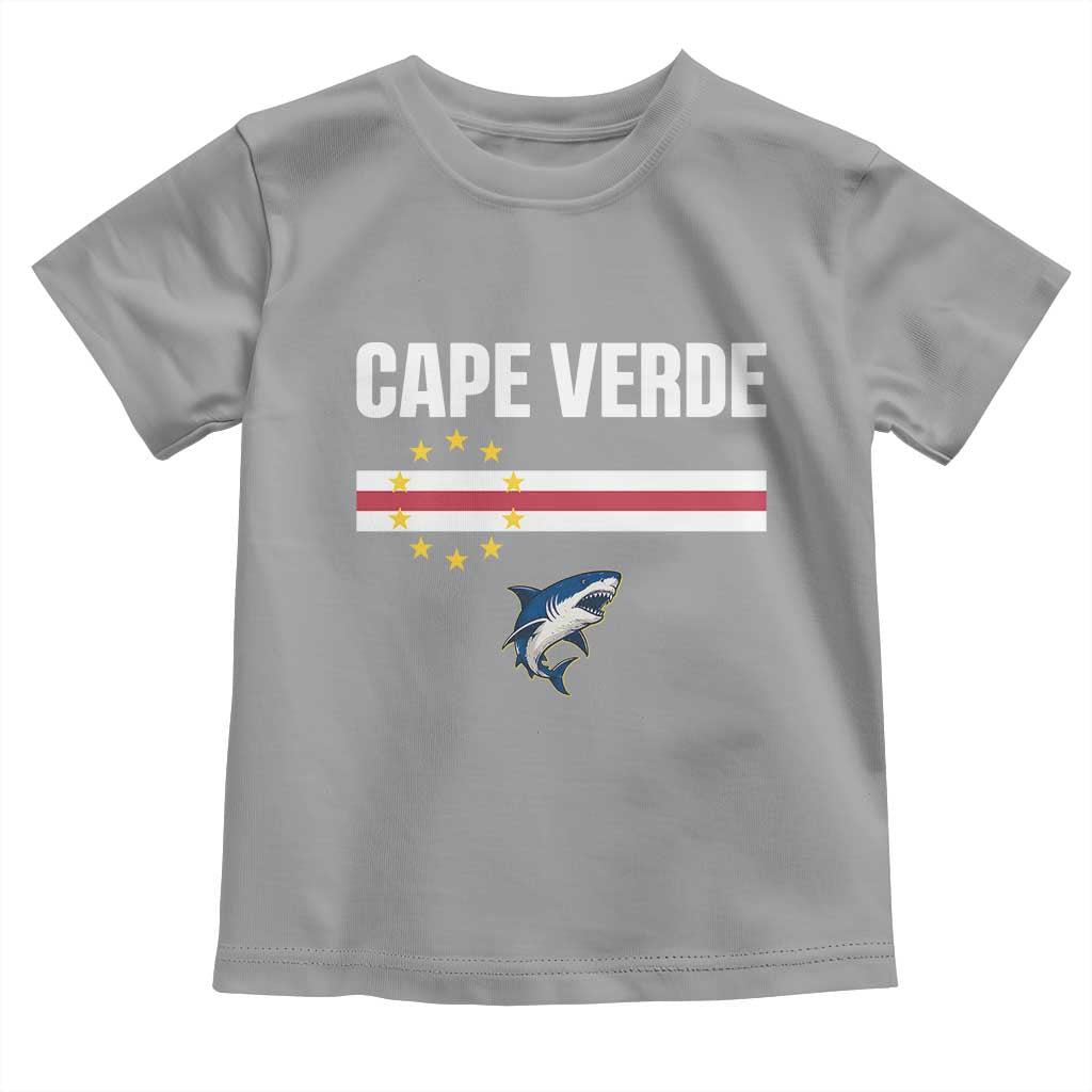 Cape Verde Flag Blue Shark Heritage Toddler T Shirt Cabo Verde Verdean Pride Soccer Football Fans