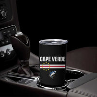Cape Verde Flag Blue Shark Heritage Tumbler Cup Cabo Verde Verdean Pride Soccer Football Fans
