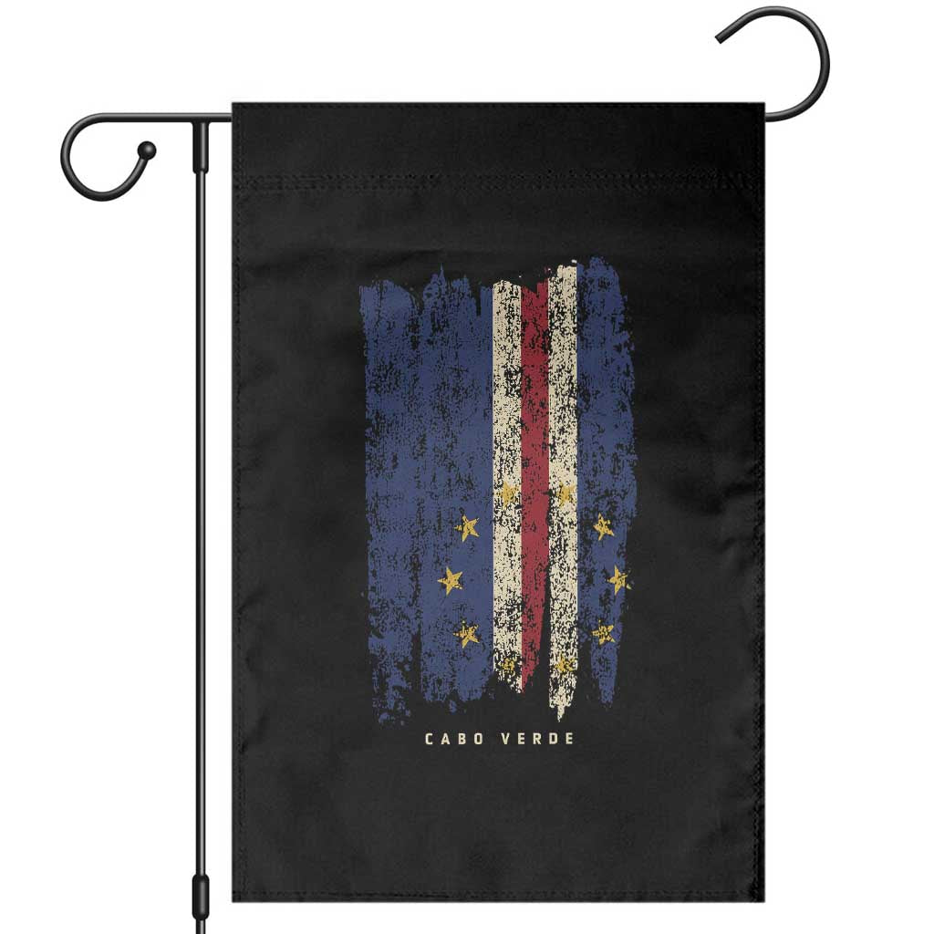 Cape Verde Vertical Brush Stroke Flag Graphic Garden Flag Cabo Verde National Pride Artistic Gift