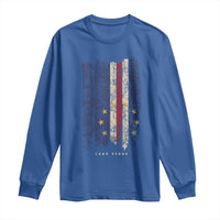 Cape Verde Vertical Brush Stroke Flag Graphic Long Sleeve Shirt Cabo Verde National Pride Artistic Gift