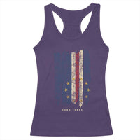 Cape Verde Vertical Brush Stroke Flag Graphic Racerback Tank Top Cabo Verde National Pride Artistic Gift
