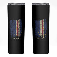 Cape Verde Vertical Brush Stroke Flag Graphic Skinny Tumbler Cabo Verde National Pride Artistic Gift