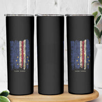 Cape Verde Vertical Brush Stroke Flag Graphic Skinny Tumbler Cabo Verde National Pride Artistic Gift