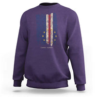 Cape Verde Vertical Brush Stroke Flag Graphic Sweatshirt Cabo Verde National Pride Artistic Gift