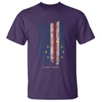 Cape Verde Vertical Brush Stroke Flag Graphic T Shirt Cabo Verde National Pride Artistic Gift