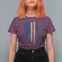Cape Verde Vertical Brush Stroke Flag Graphic T Shirt For Women Cabo Verde National Pride Artistic Gift