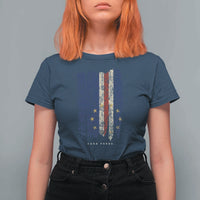 Cape Verde Vertical Brush Stroke Flag Graphic T Shirt For Women Cabo Verde National Pride Artistic Gift