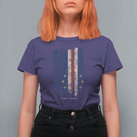 Cape Verde Vertical Brush Stroke Flag Graphic T Shirt For Women Cabo Verde National Pride Artistic Gift
