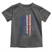 Cape Verde Vertical Brush Stroke Flag Graphic Toddler T Shirt Cabo Verde National Pride Artistic Gift